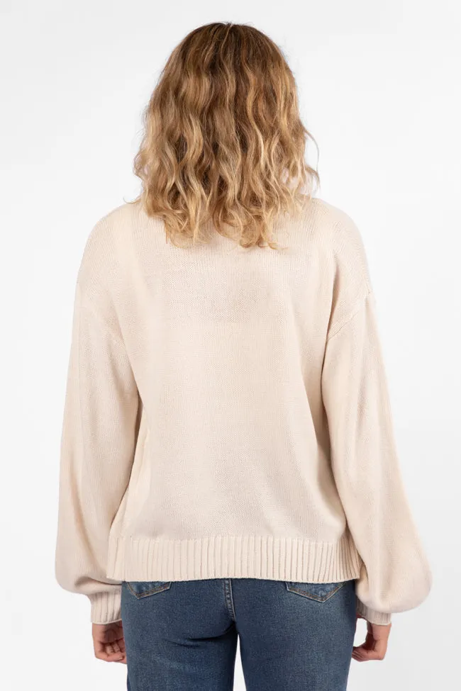 All We Have Beige Button Front Cardigan