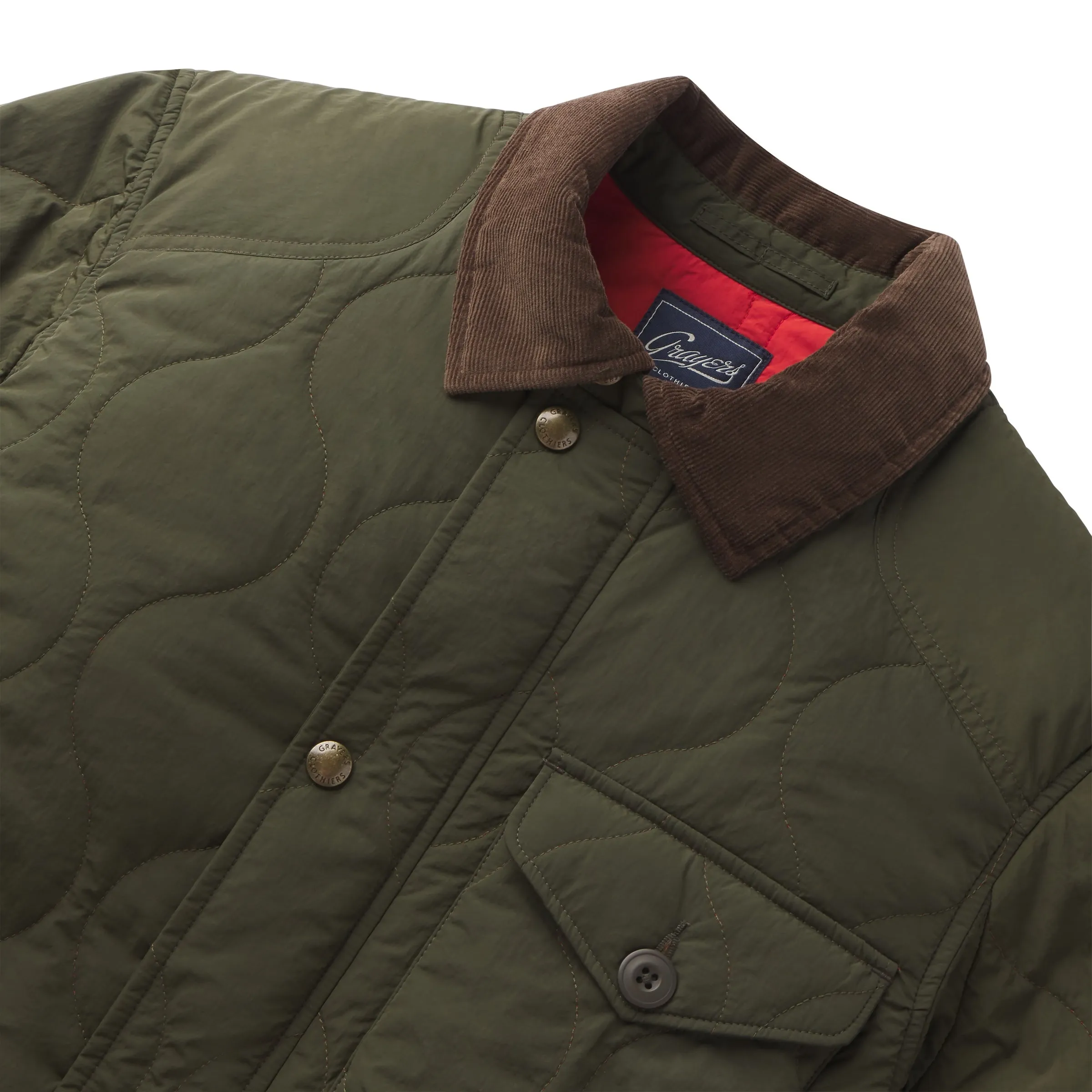 Andrew Lightweight Quilted Jacket - Olive