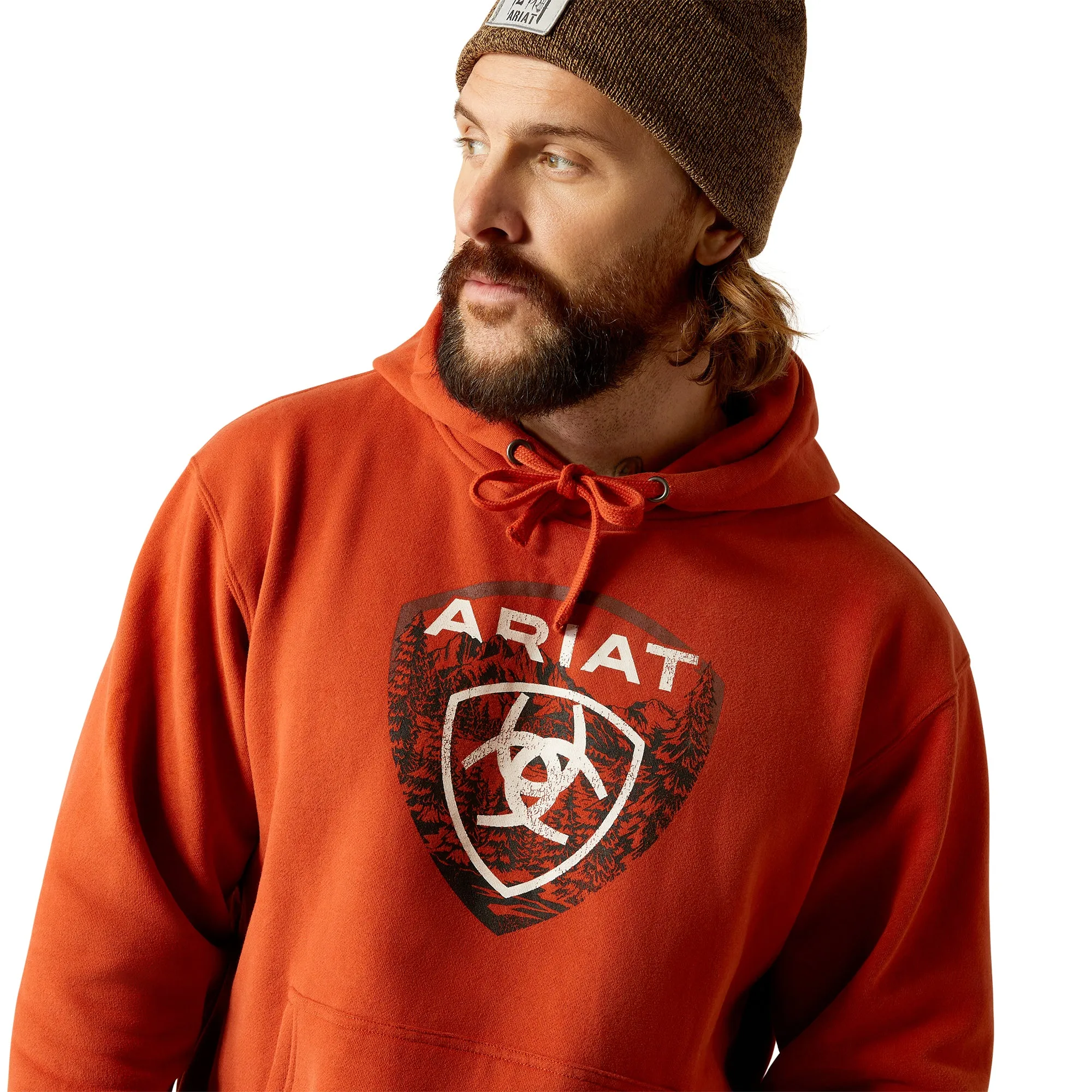 Ariat Men's Forest Badge Dark Orange Pullover Hoodie 10052458