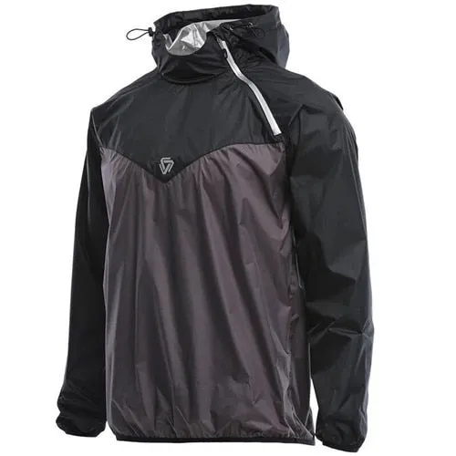 Ashore Shop Men's Running Long Sleeve Fitness Jacket with Hood