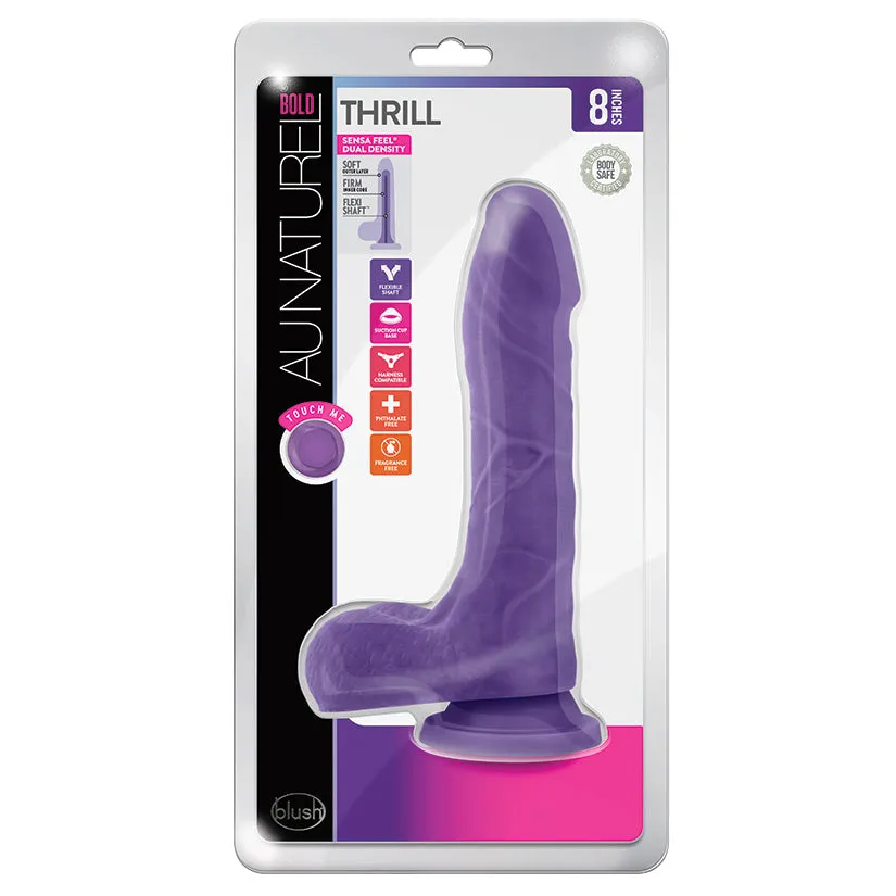 Au Natural Bold Thrill Dildo-Purple 8.5"