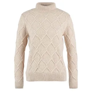 Barbour Burne Ladies Roll Neck Jumper - Oatmeal