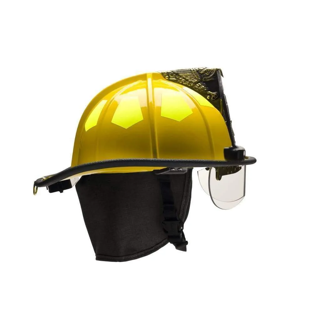 Bullard UST-LW Super Lightweight Fire Helmet with 6" Brass Eagle - Matte Finish