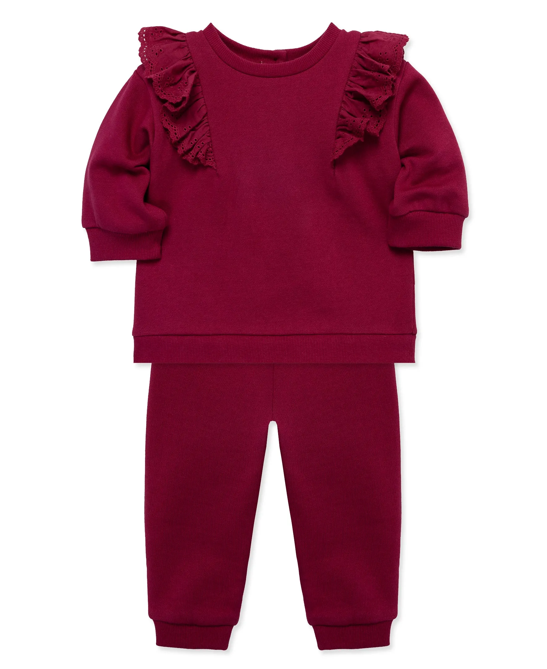 Burgundy Sweatshirt Set (12M-24M)