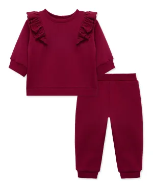 Burgundy Sweatshirt Set (12M-24M)