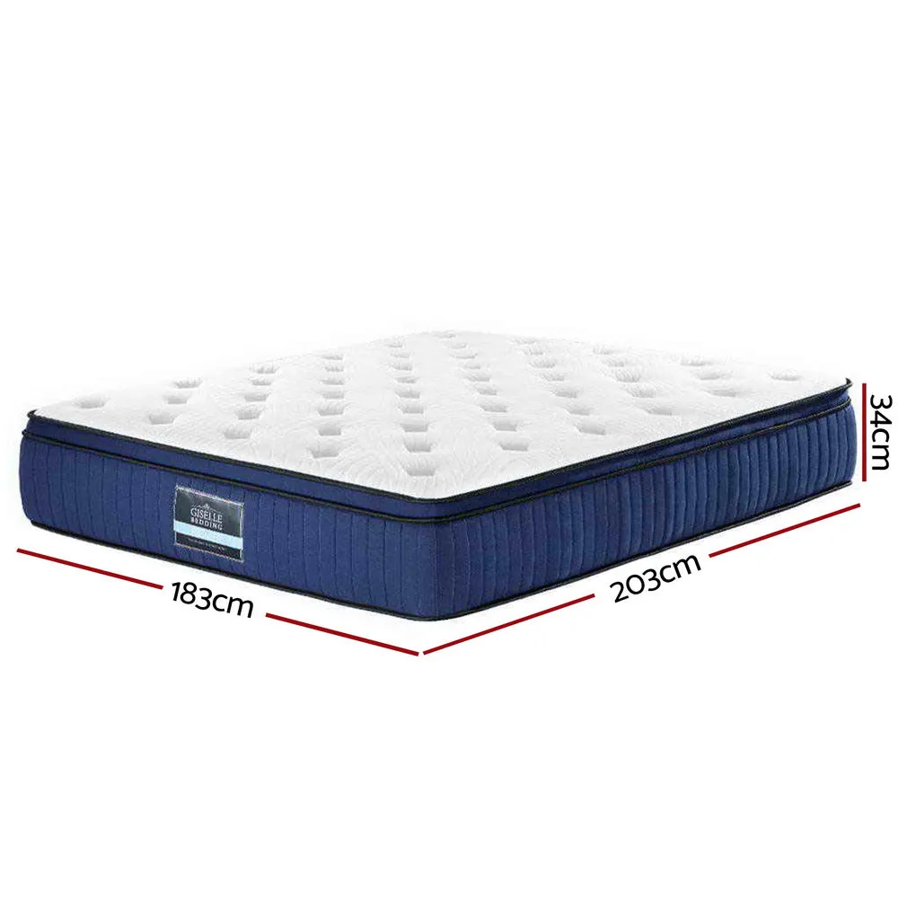 Cool Gel Memory Foam 7 Zone King Mattress, 34cm - Giselle Bedding