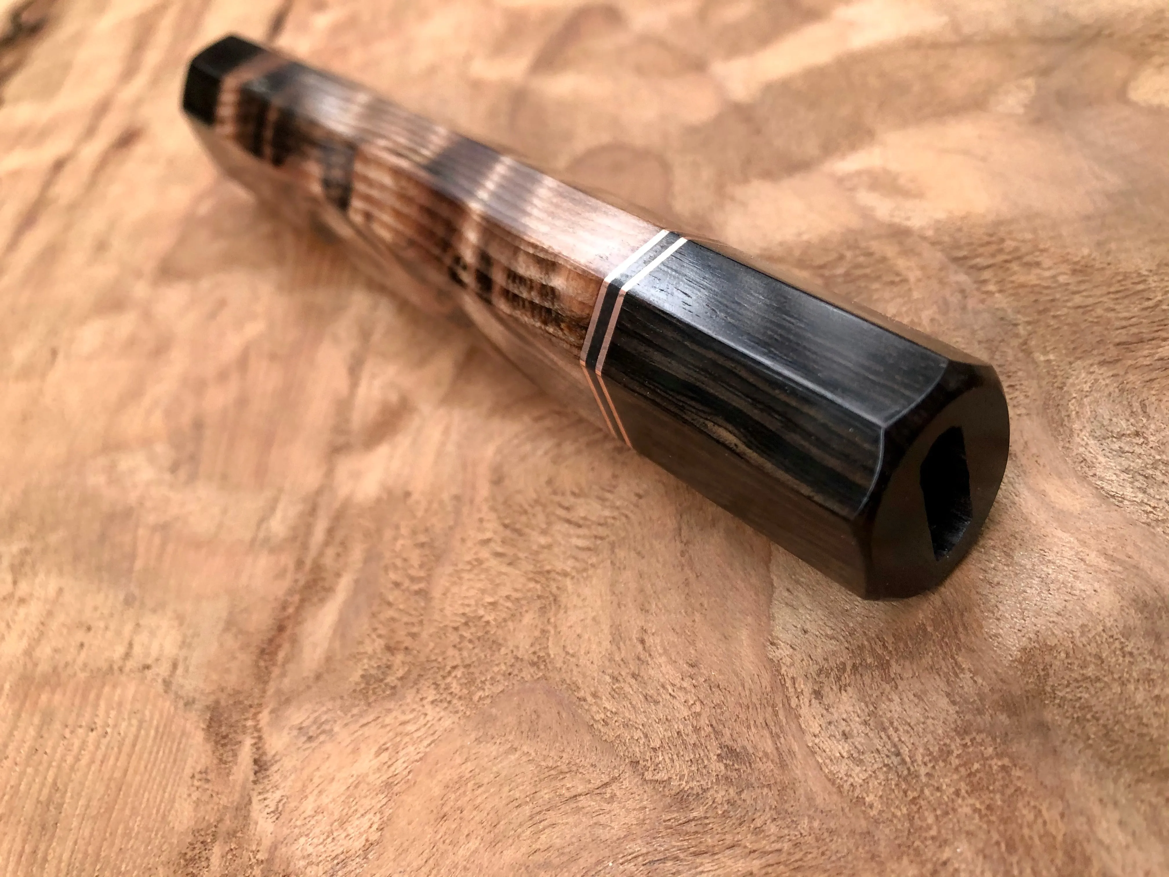 Custom Japanese Knife Handle - Curly Sequoia