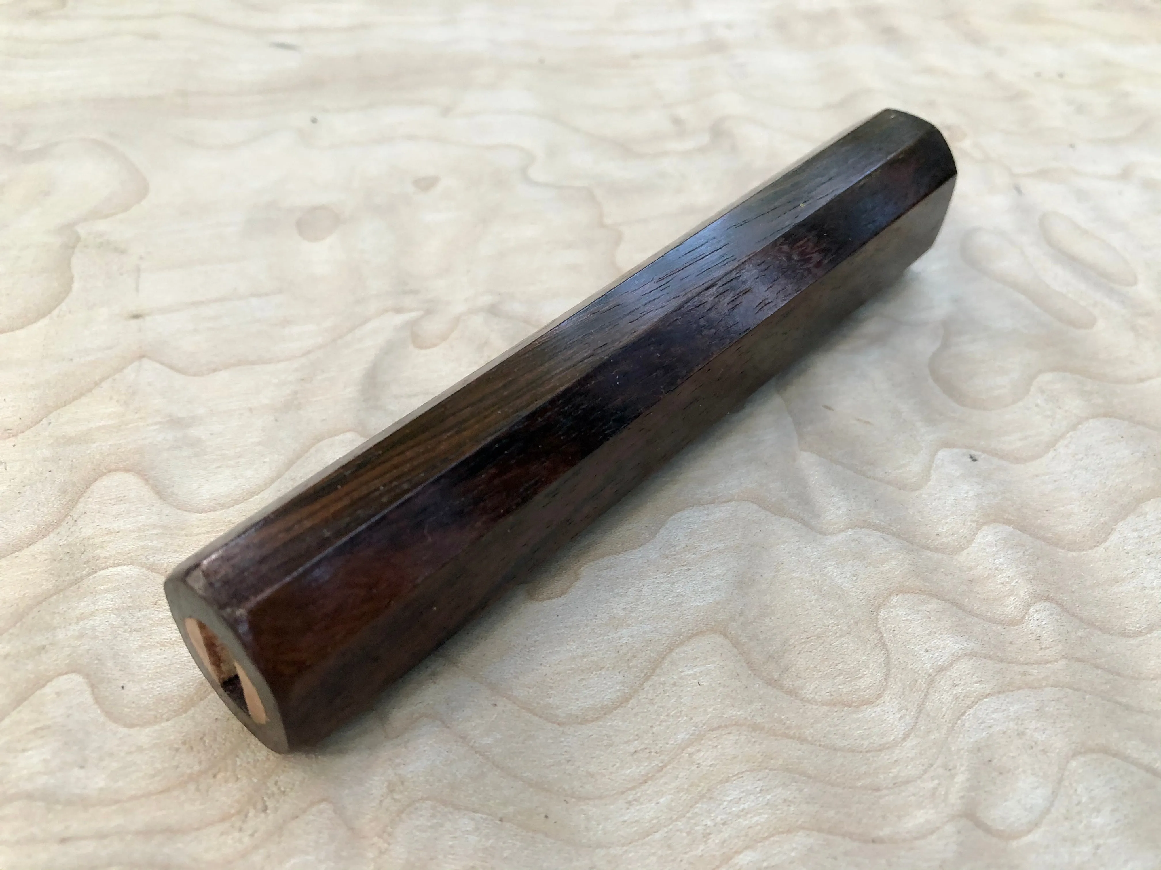 Custom Japanese Knife Handle (Wa Handle) - Mono East Indies Rosewood