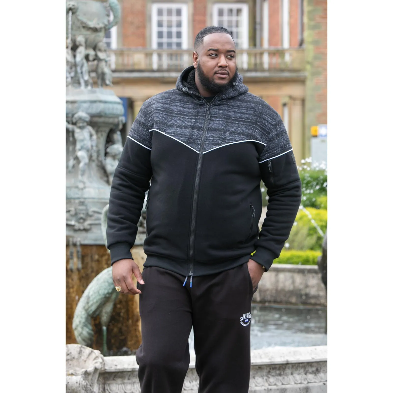 D555 Mens Hennessey Big & Tall Full Zip Hoodie