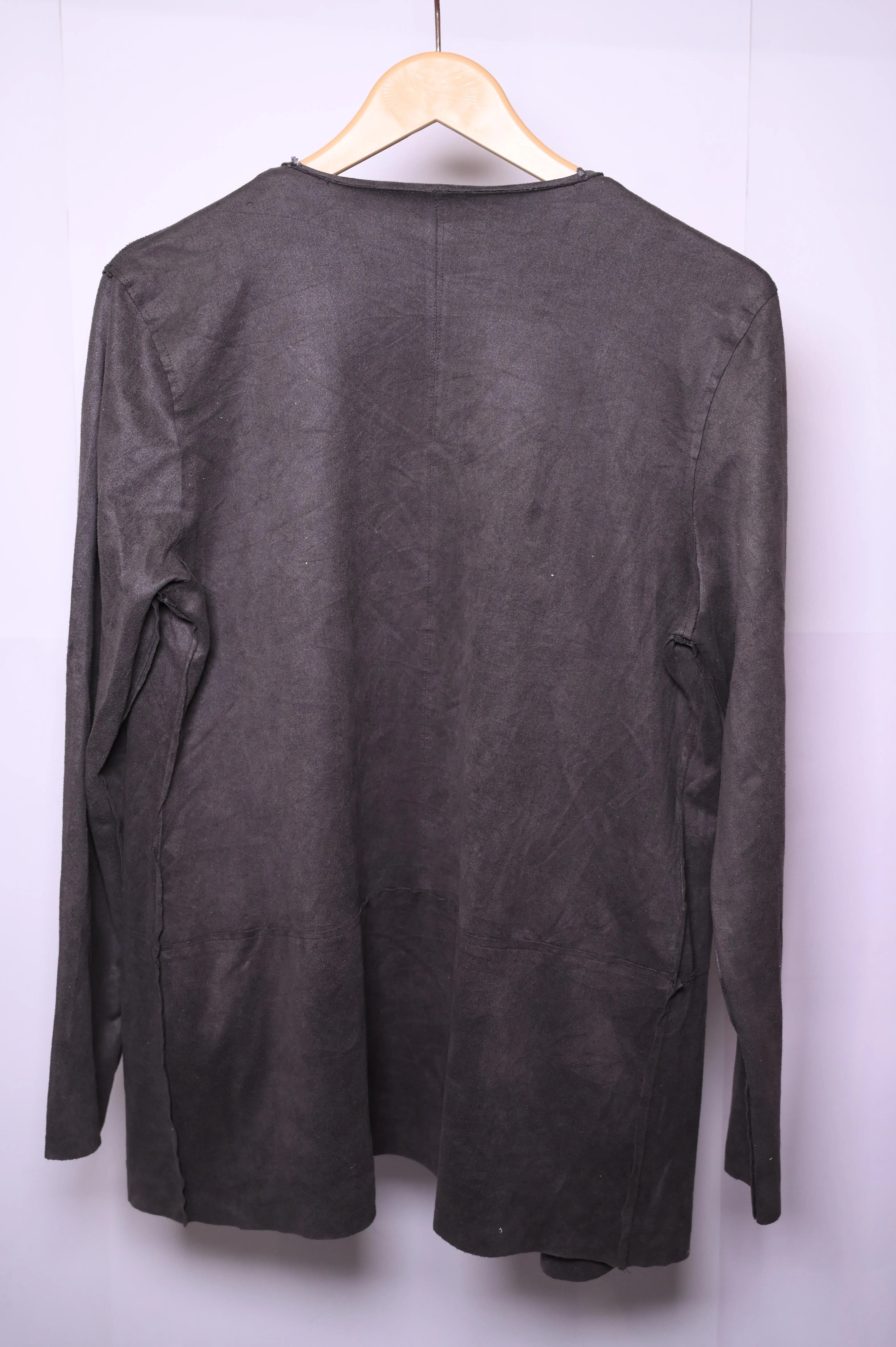 Dark Gray Polyester Shrug