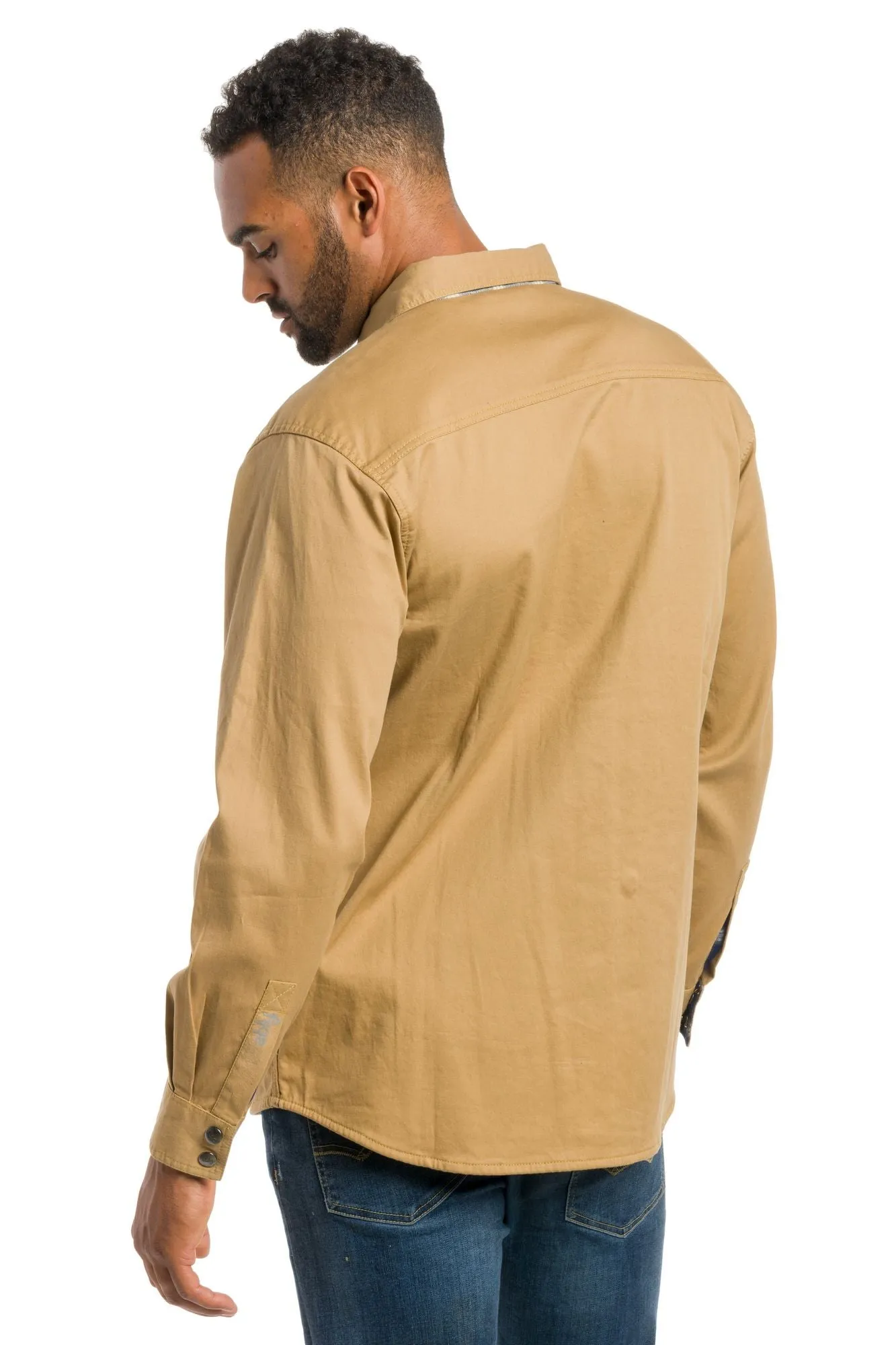 Denmark | Men's Heavy Cotton Shirt Jacket With Snaps