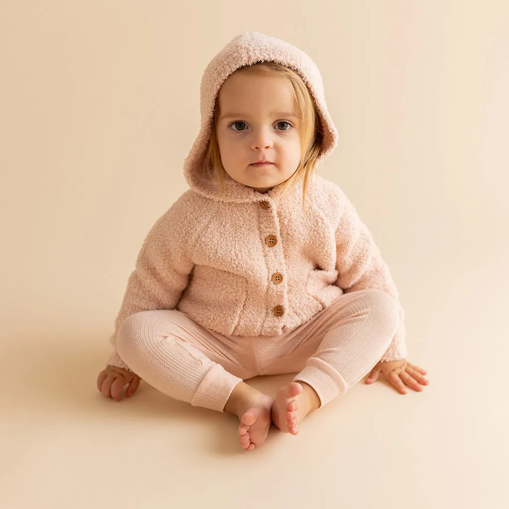 Dusty Blush Cuddle Hooded Cardigan