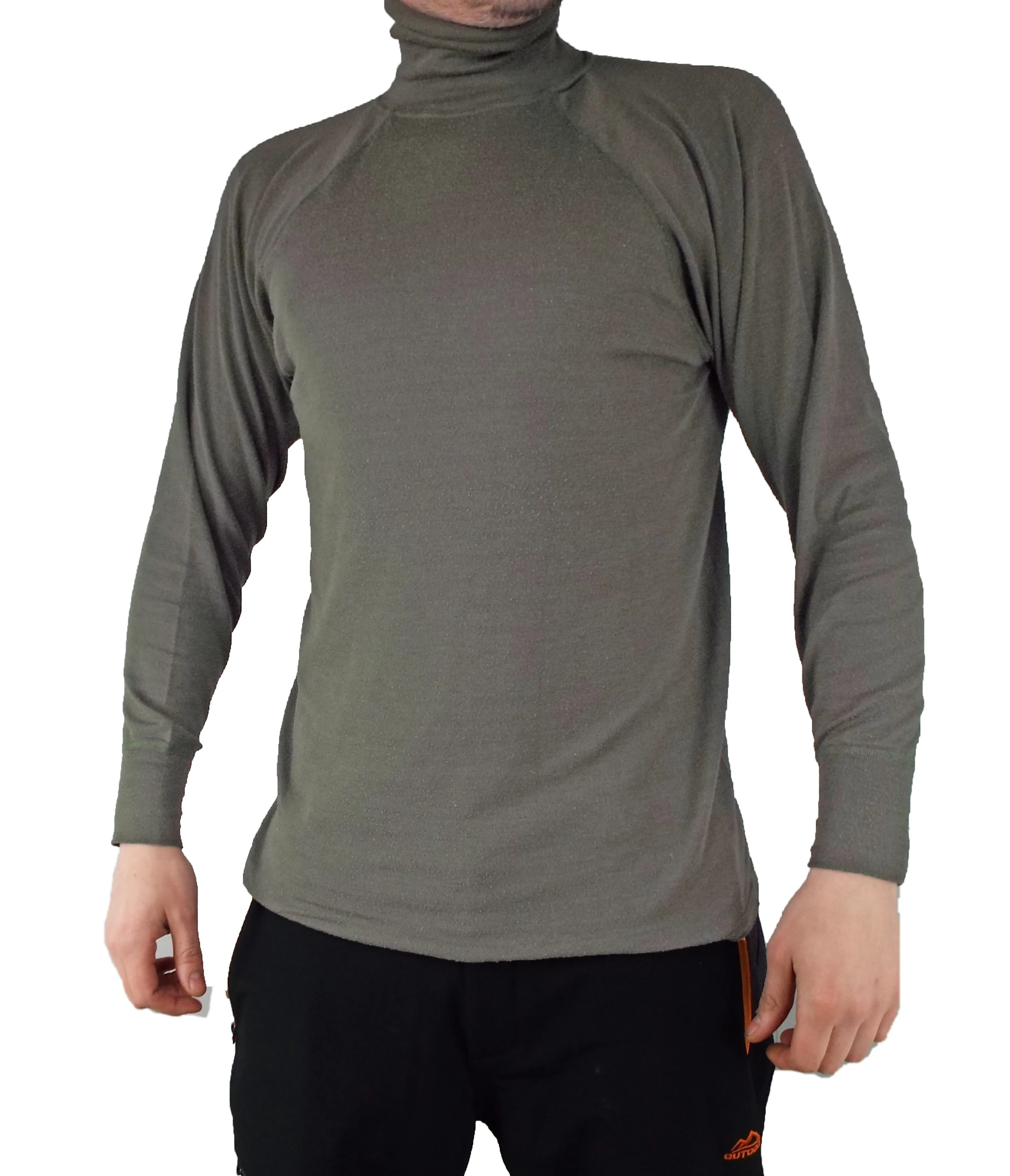 Dutch Military - Grey Long-sleeve Thermal Base Layer - Roll-Neck - Grade 1