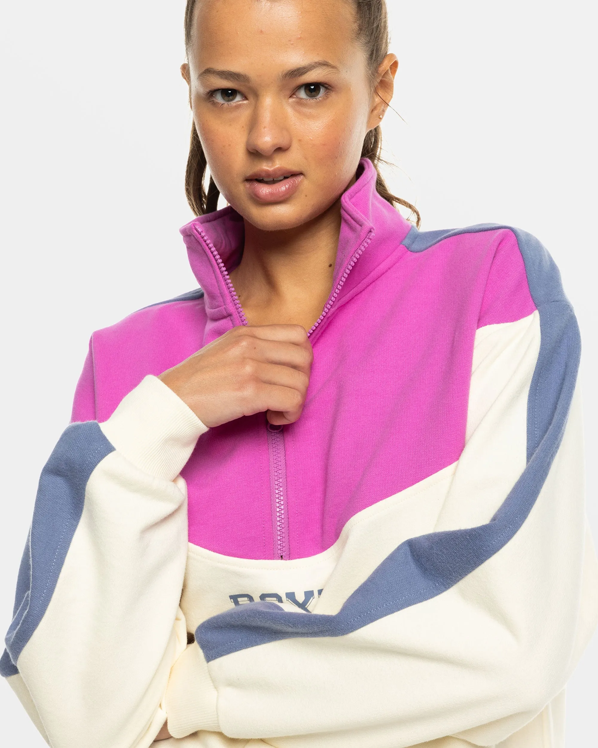 Essential Energy Half-Zip Sweatshirt - Rosebud