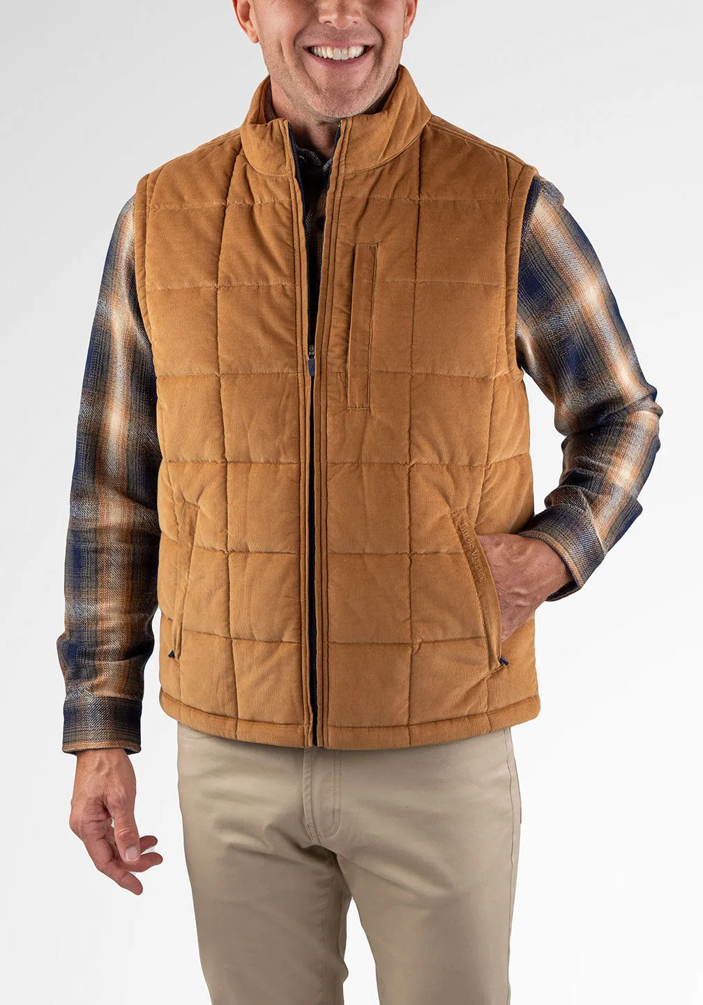 Fine Wale Corduroy Quilted Vest