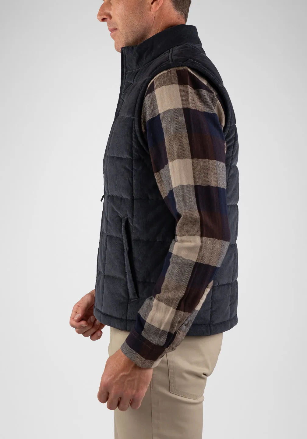 Fine Wale Corduroy Quilted Vest