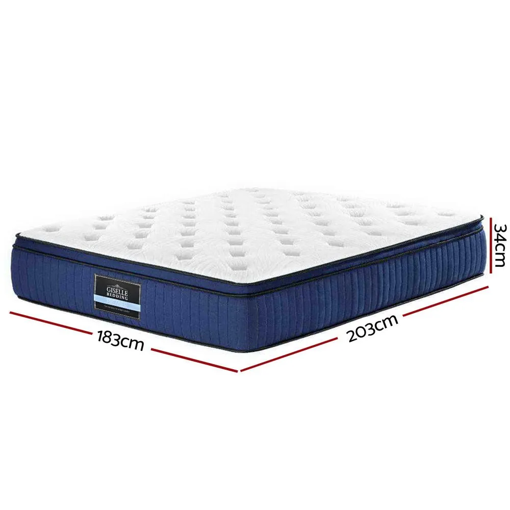 Franky Euro Top Cool Gel Pocket Spring Mattress 34cm Thick - King