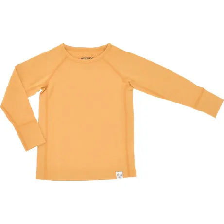 Kids Merino Wool Base Layer, Long Sleeve Top, Honey