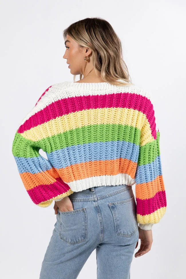 Little Bit More Multi Stripe Cardigan SALE