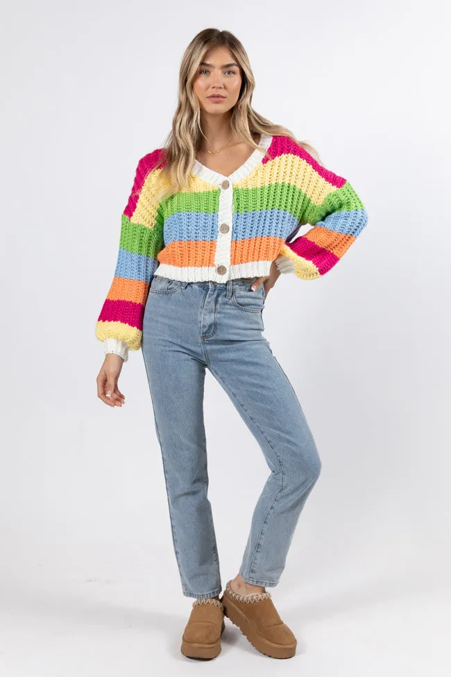 Little Bit More Multi Stripe Cardigan SALE