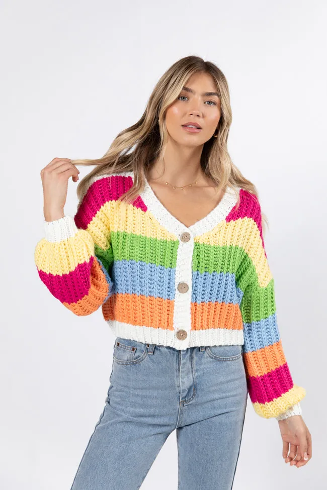 Little Bit More Multi Stripe Cardigan SALE