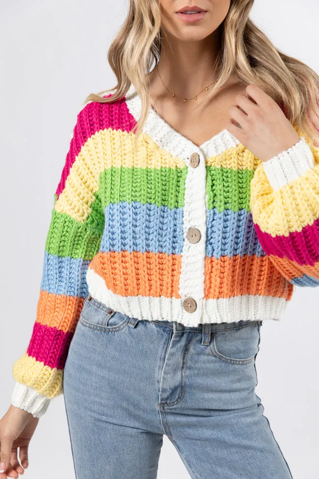 Little Bit More Multi Stripe Cardigan SALE