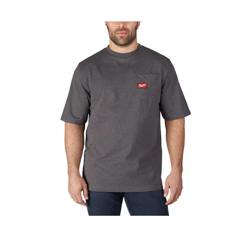 Milwaukee 601G-XL Heavy Duty Pocket T-Shirt (601), Short Sleeve, Gray, XL