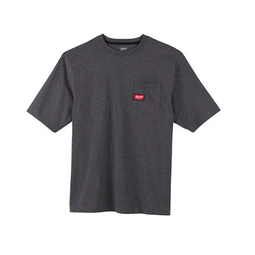 Milwaukee 601G-XL Heavy Duty Pocket T-Shirt (601), Short Sleeve, Gray, XL