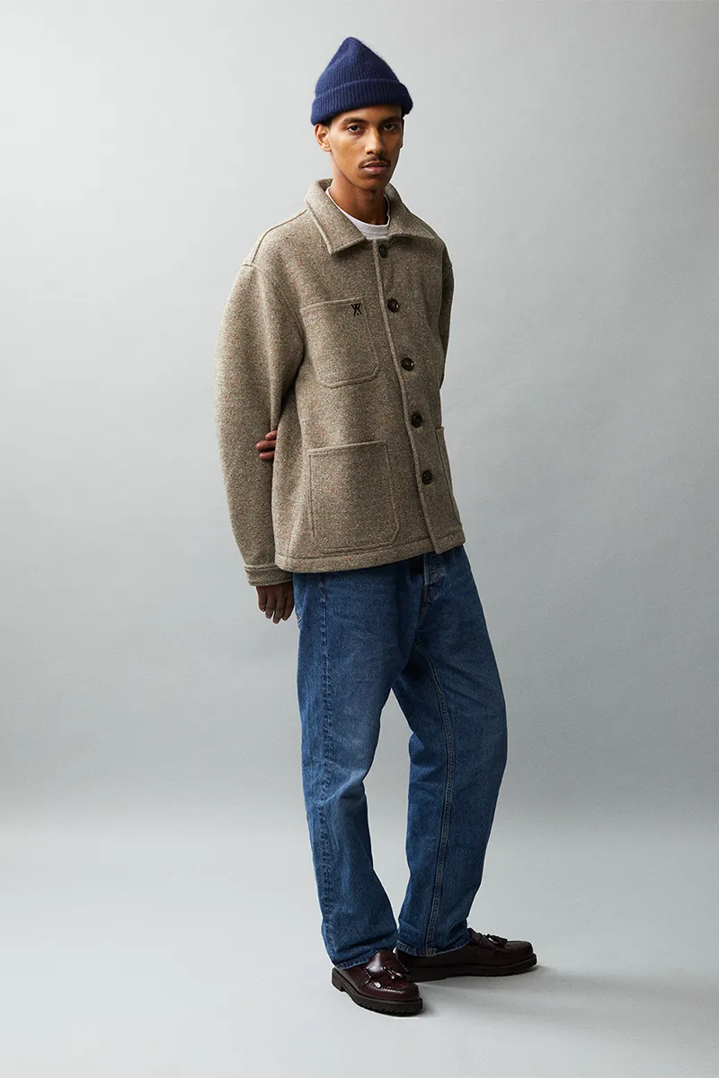 O SHIRT SPECKLED FLEECE AW22 GREY