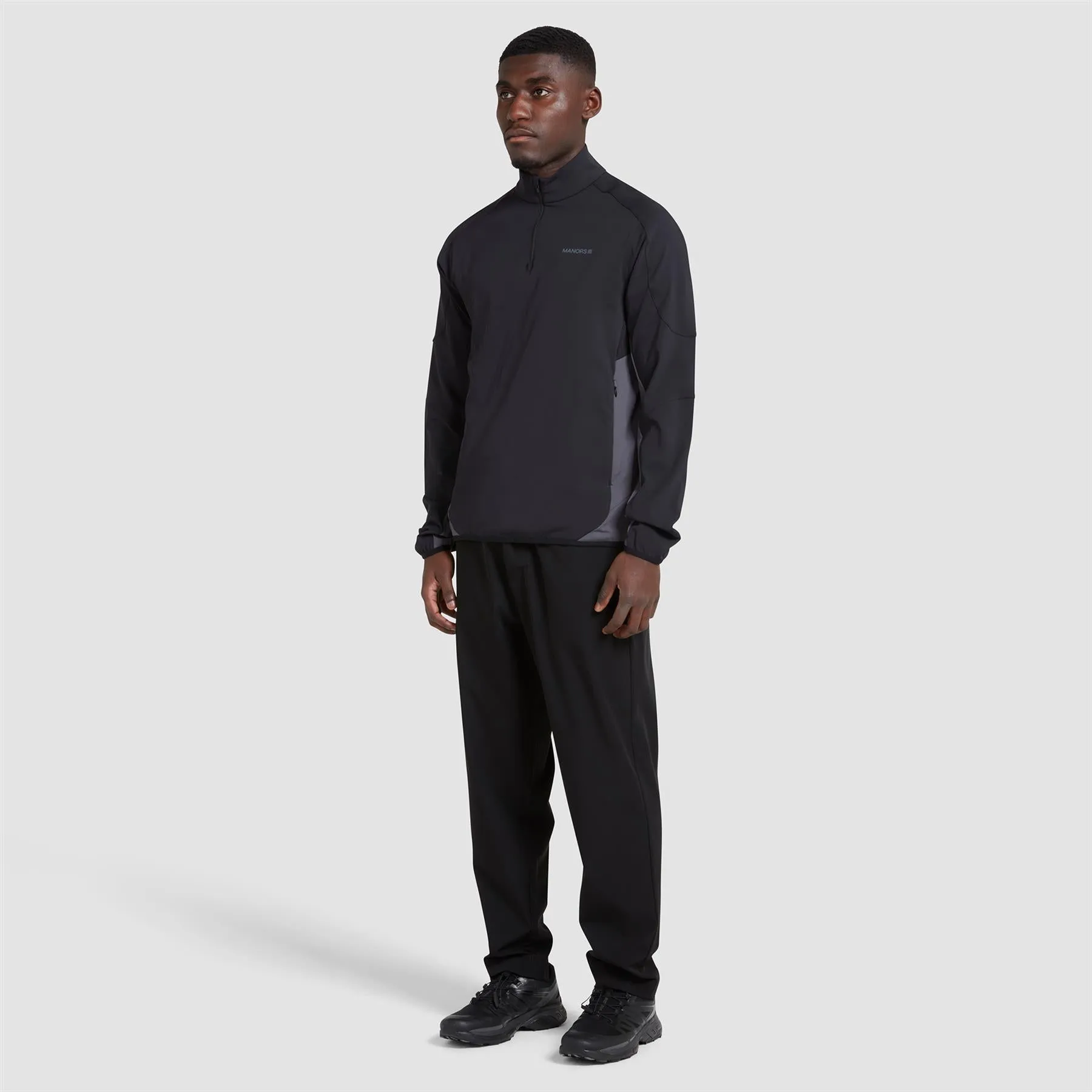 Quarter Zip Tech Mid Layer Black - AW24