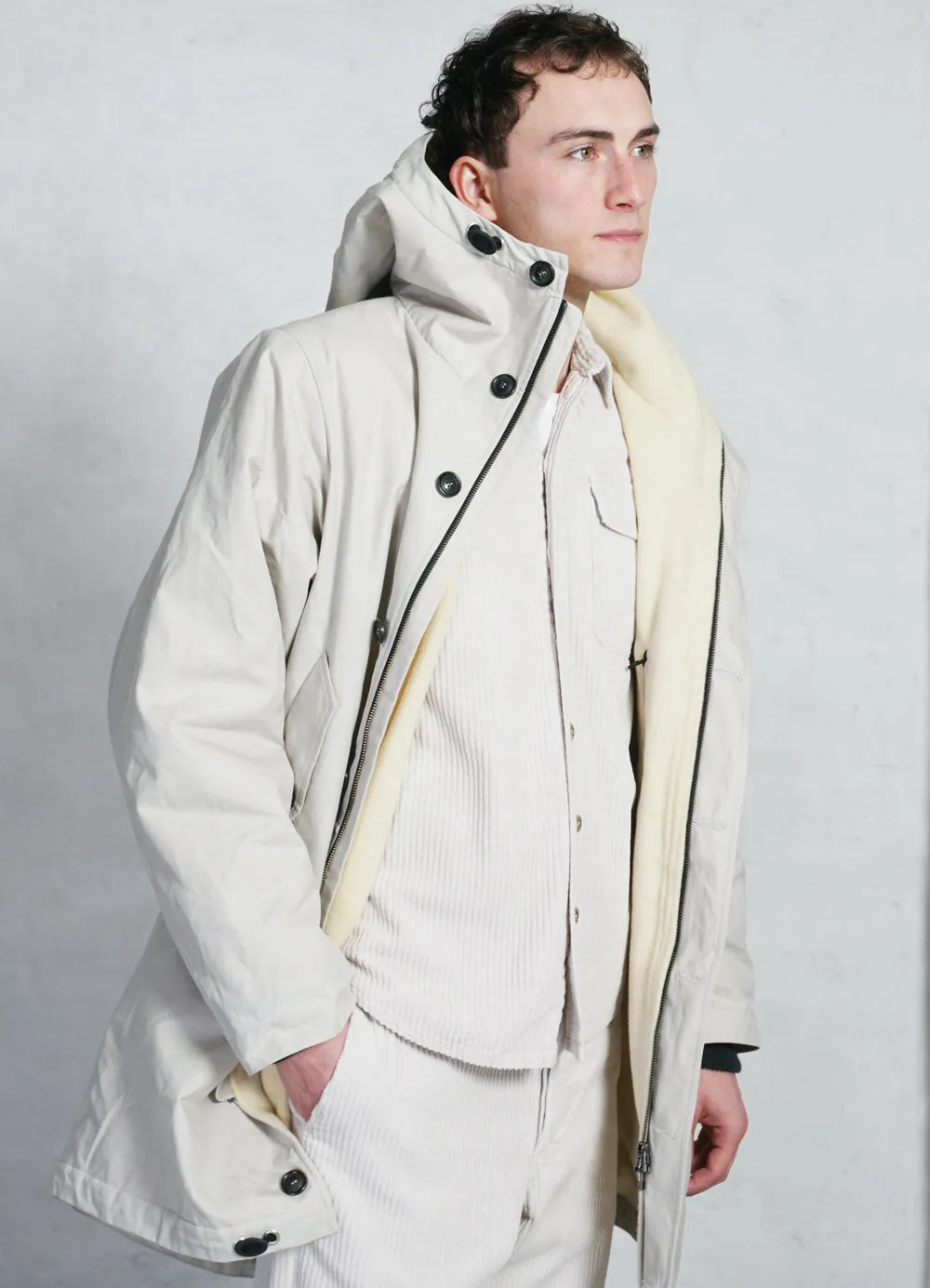 RASMUS 26-68-1 | Waxed Parka With Zipper | Snow