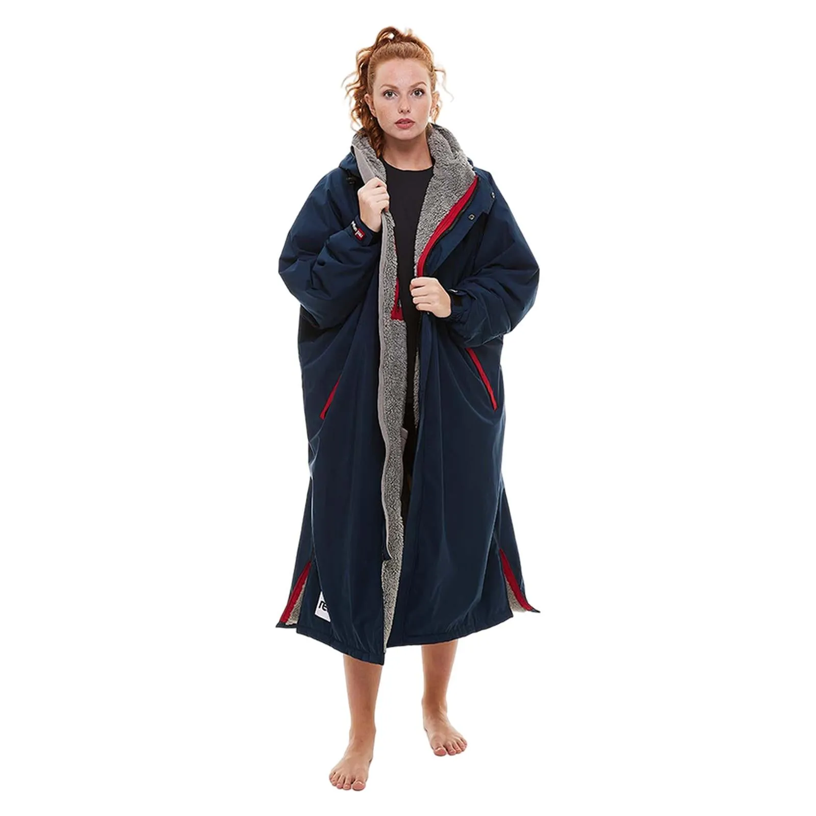 Red Adults Pro Long Sleeve Waterproof Dry Changing Robe EVO