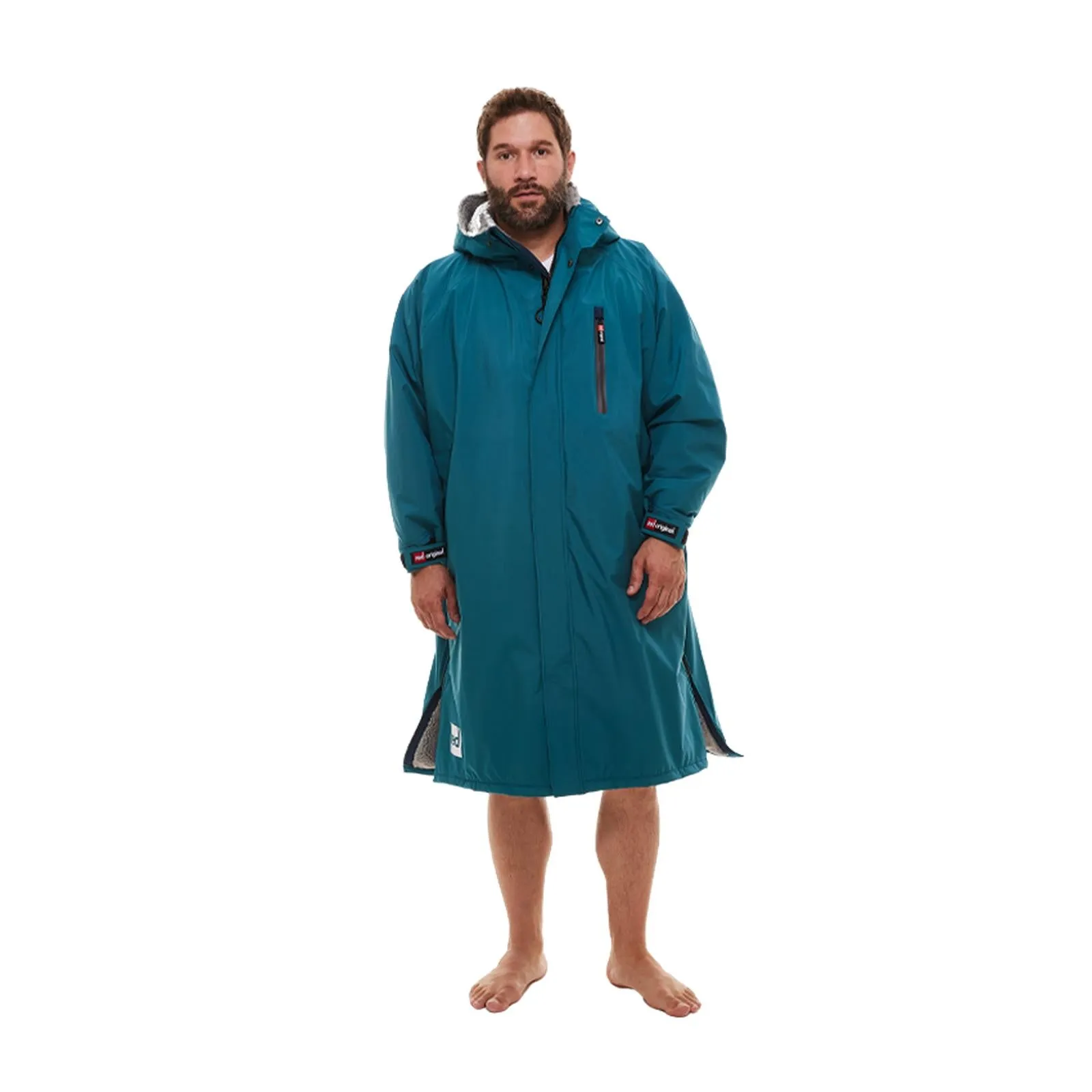 Red Adults Pro Long Sleeve Waterproof Dry Changing Robe EVO