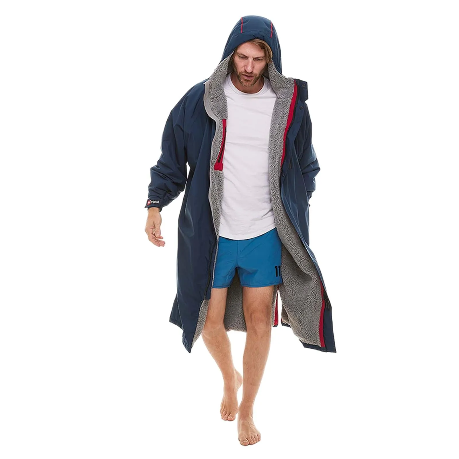 Red Adults Pro Long Sleeve Waterproof Dry Changing Robe EVO