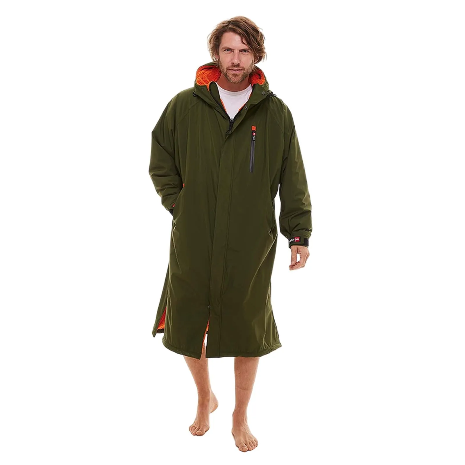 Red Adults Pro Long Sleeve Waterproof Dry Changing Robe EVO