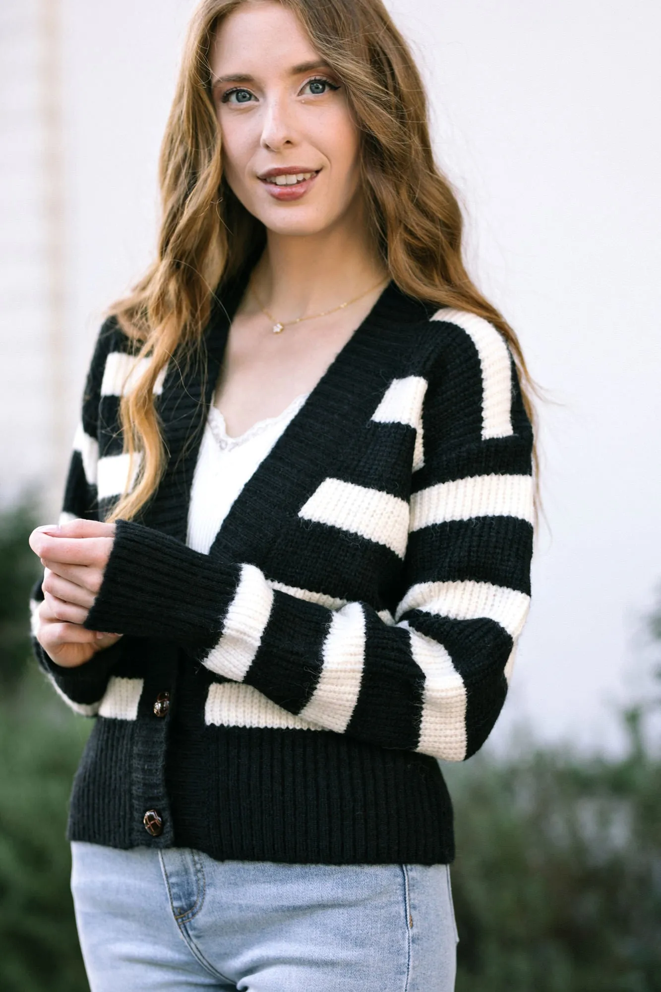 Sandy Striped Knit Cardigan