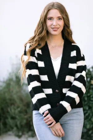 Sandy Striped Knit Cardigan