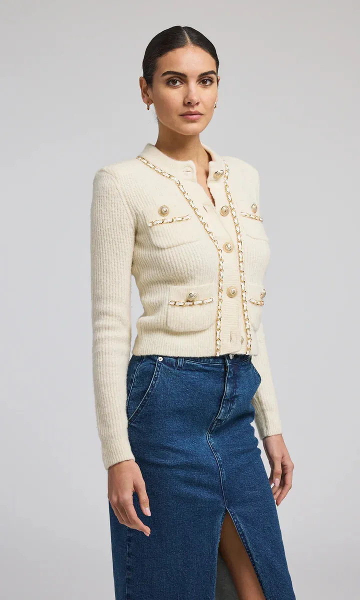 Selma Chain Cardigan - Ivory