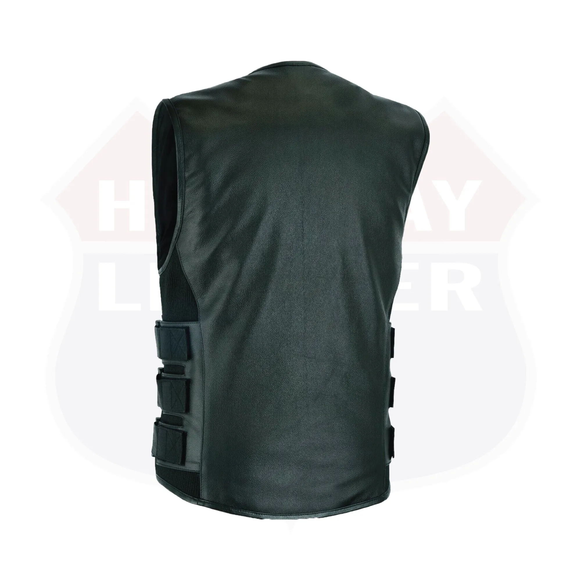 Swat Team  bullet proof style Biker club Leather Vest-Police vest 11645SPT