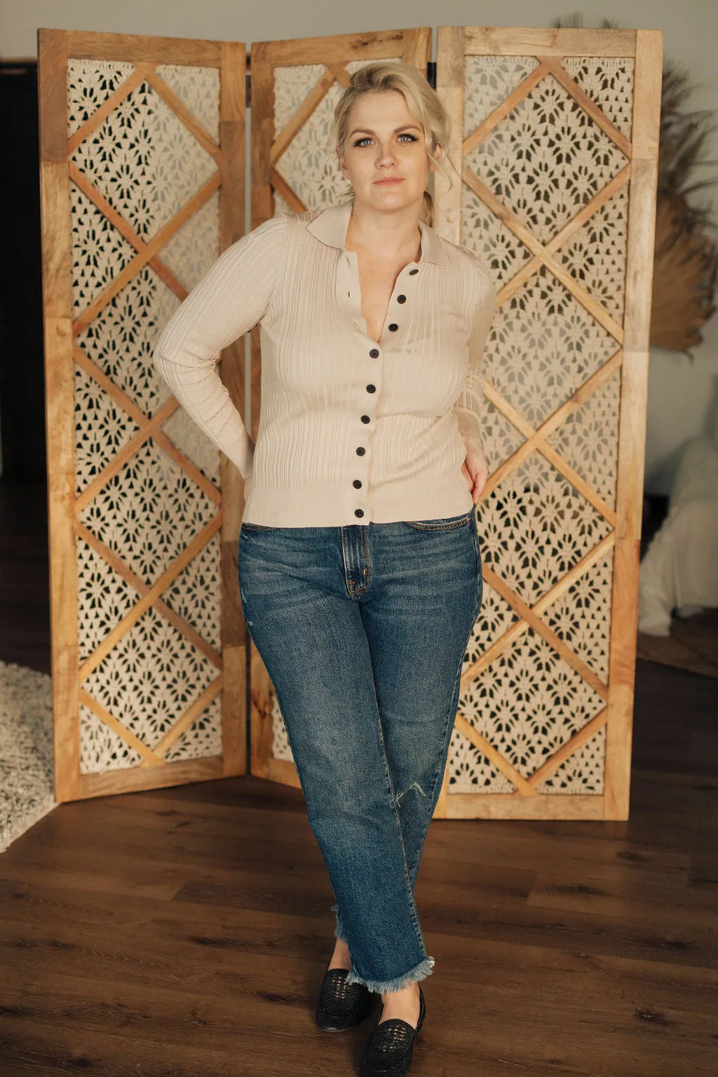 The Ginda Sweater Cardigan by InWear - Sandstone - PLUS