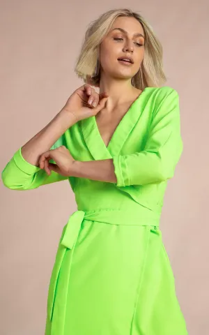 Valley Mini Dress in Neon Lime