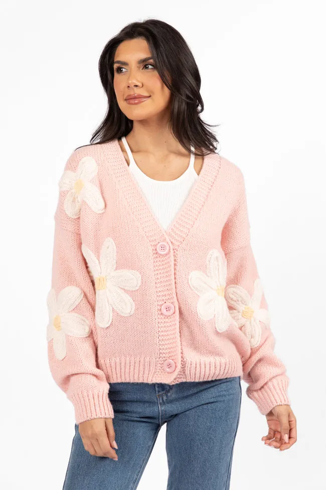 Waiting On Forever Pink Floral Cardigan