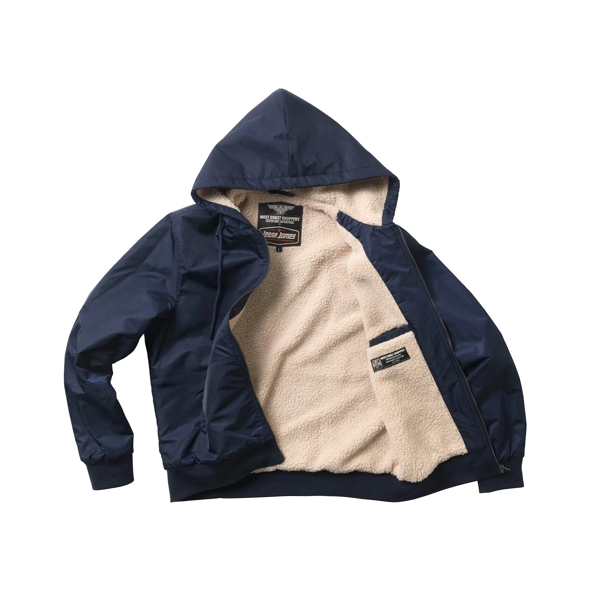 WCC BFU NYLON SHERPA JACKET - NAVY BLUE