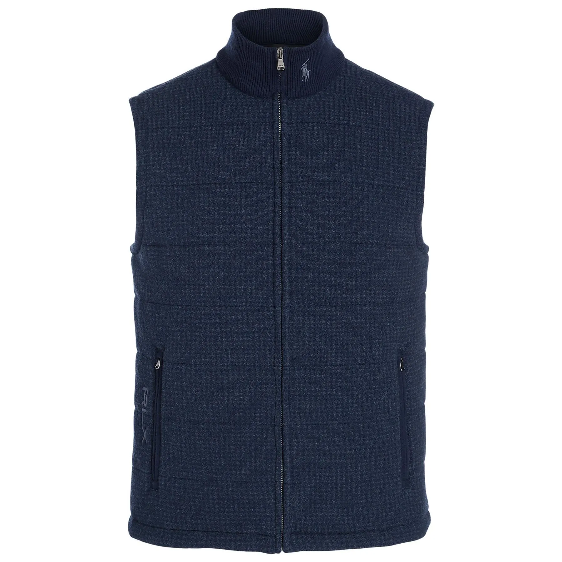 Wind-Blocking Wool Sweater Vest French Navy Multi - AW22